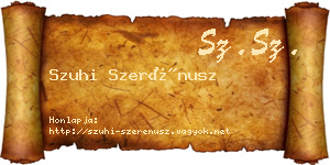 Szuhi Szerénusz névjegykártya